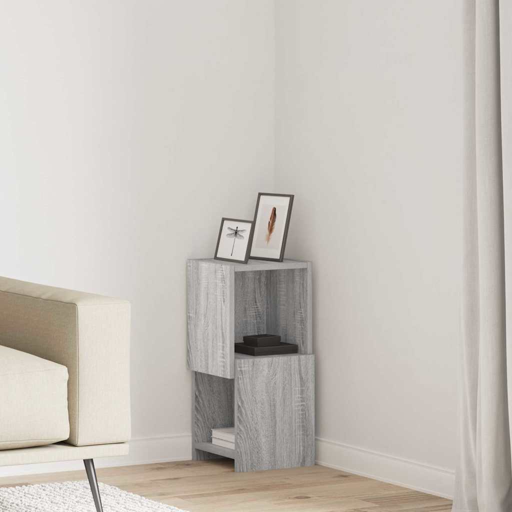 Mobile angolare 25,5x25x55cm Legno ingegnerizzato Grigio Sonoma - homemem39