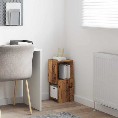 Mobile angolare 25,5x25x55cm Legno ingegnerizzato Legno vecchio | homemem39
