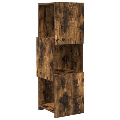Mobile angolare 30,5x30x95cm Legno ingegnerizzato Rovere fumé - homemem39