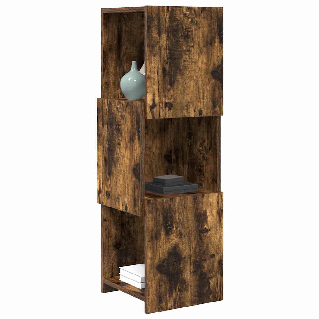 Mobile angolare 30,5x30x95cm Legno ingegnerizzato Rovere fumé - homemem39