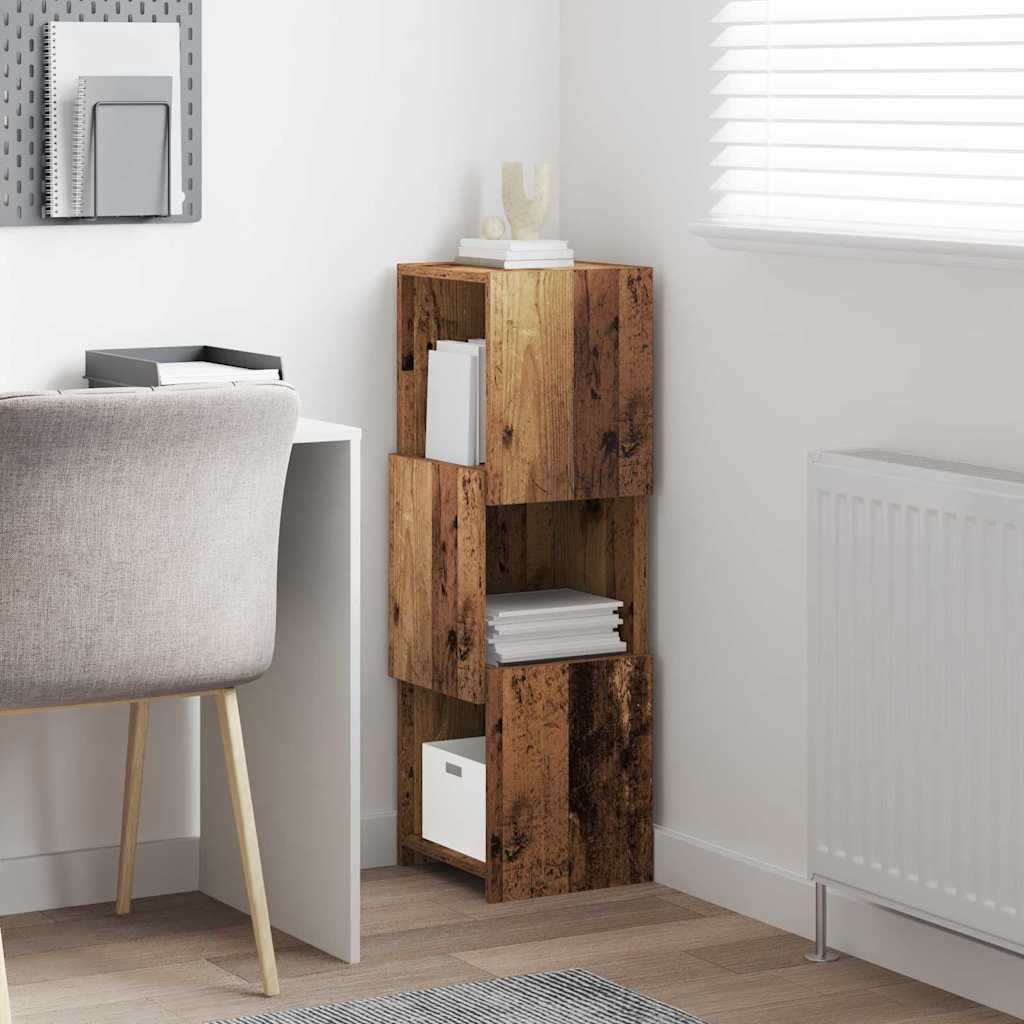 Mobile angolare 30,5x30x95cm Legno ingegnerizzato Legno vecchio | homemem39