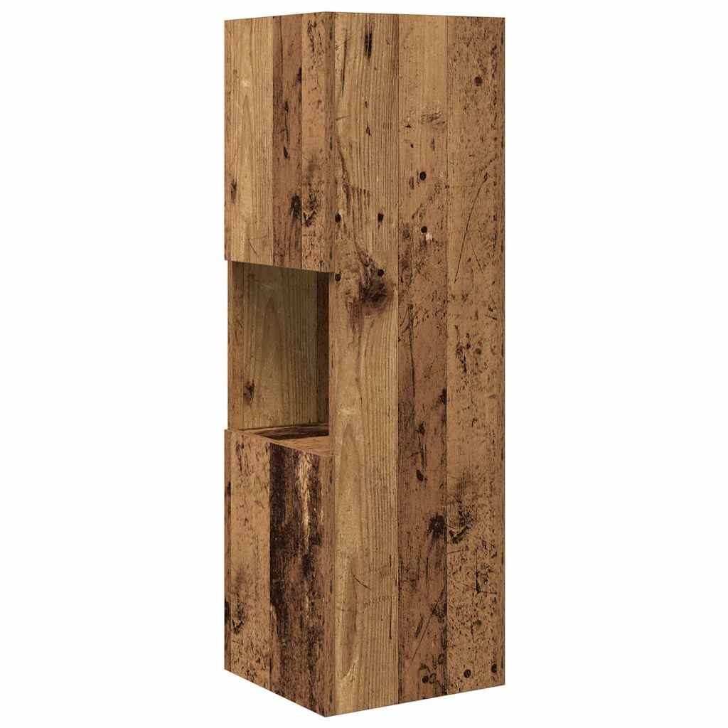 Mobile angolare 30,5x30x95cm Legno ingegnerizzato Legno vecchio | homemem39