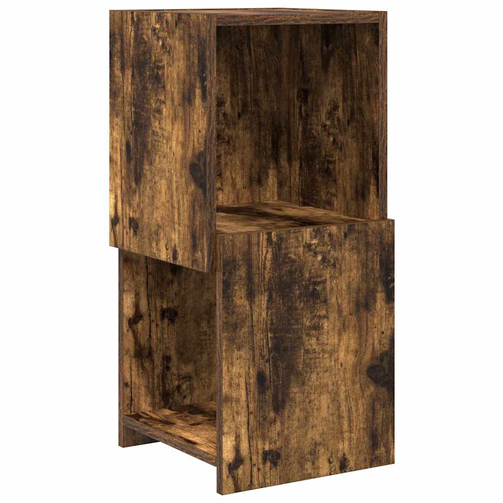 Mobile angolare 30,5x30x65cm Legno ingegnerizzato Rovere fumé - homemem39