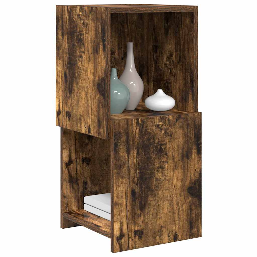 Mobile angolare 30,5x30x65cm Legno ingegnerizzato Rovere fumé - homemem39