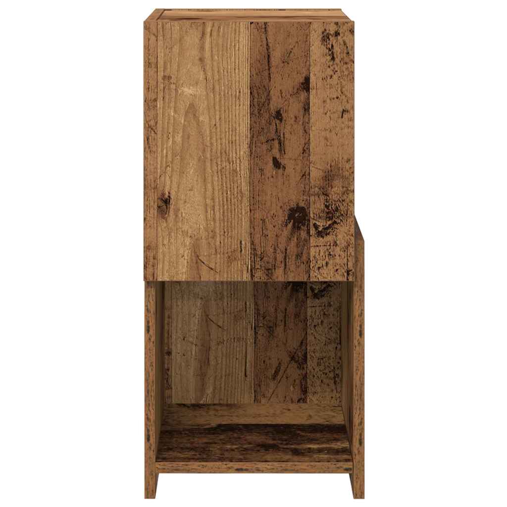 Mobile angolare 30,5x30x65cm Legno ingegnerizzato Legno vecchio | homemem39