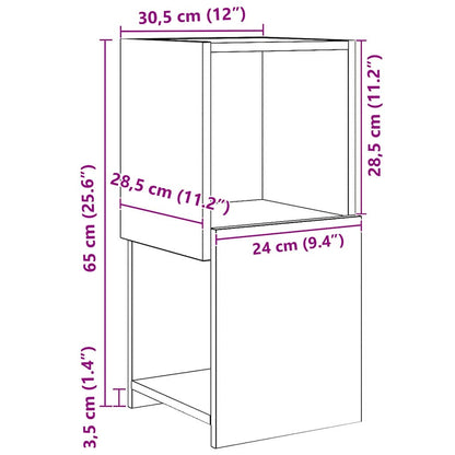 Mobile angolare 30,5x30x65cm Legno ingegnerizzato - homemem39