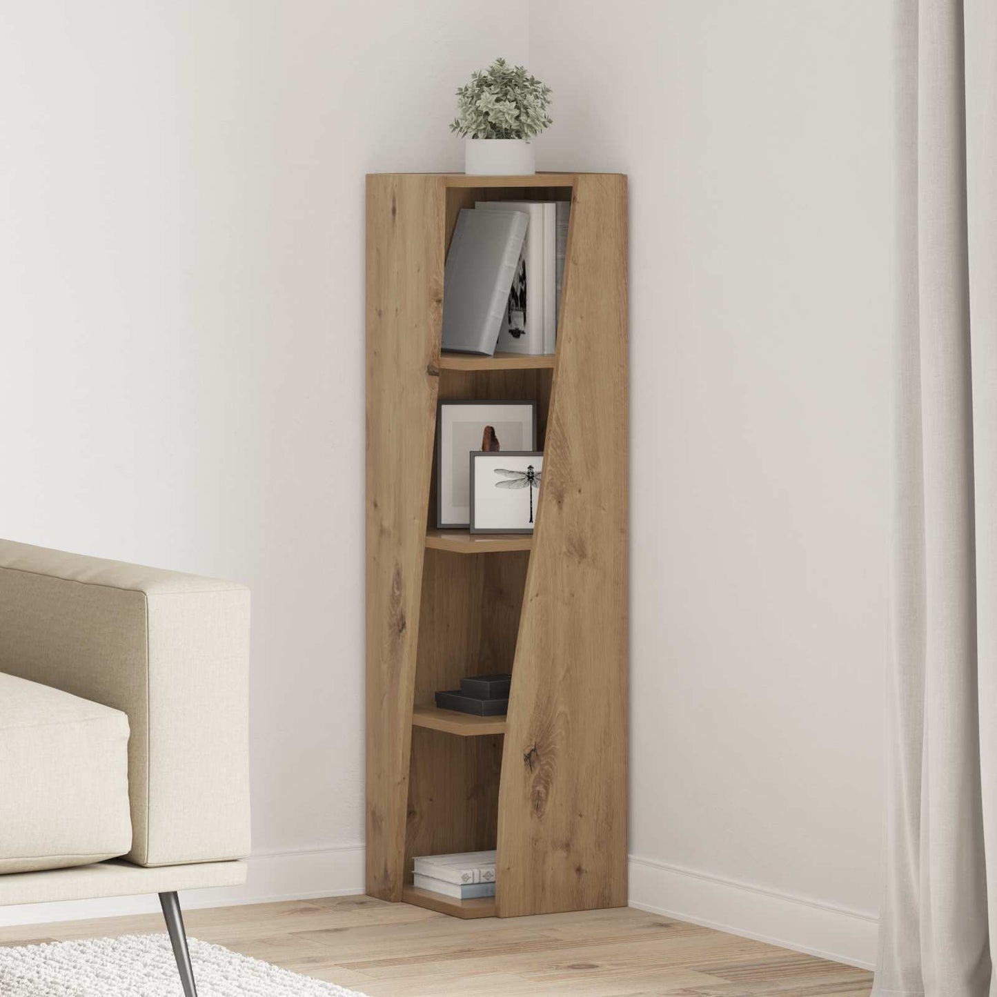 Mobile angolare 27,5x27x102cm Legno ingegnerizzato