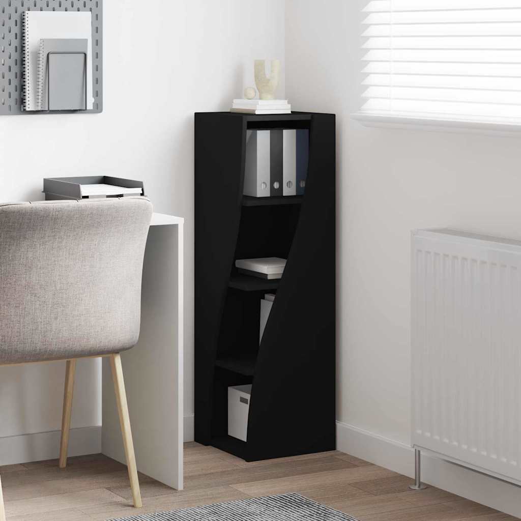 Mobile angolare Nero 32x32x102cm Legno multistrato | homemem39