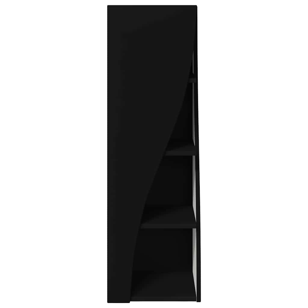 Mobile angolare Nero 32x32x102cm Legno multistrato | homemem39