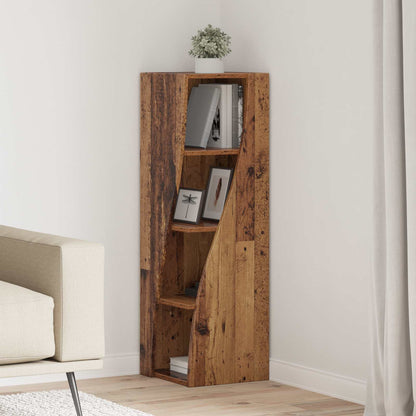 Mobile angolare 32x32x102cm Legno ingegnerizzato Legno vecchio