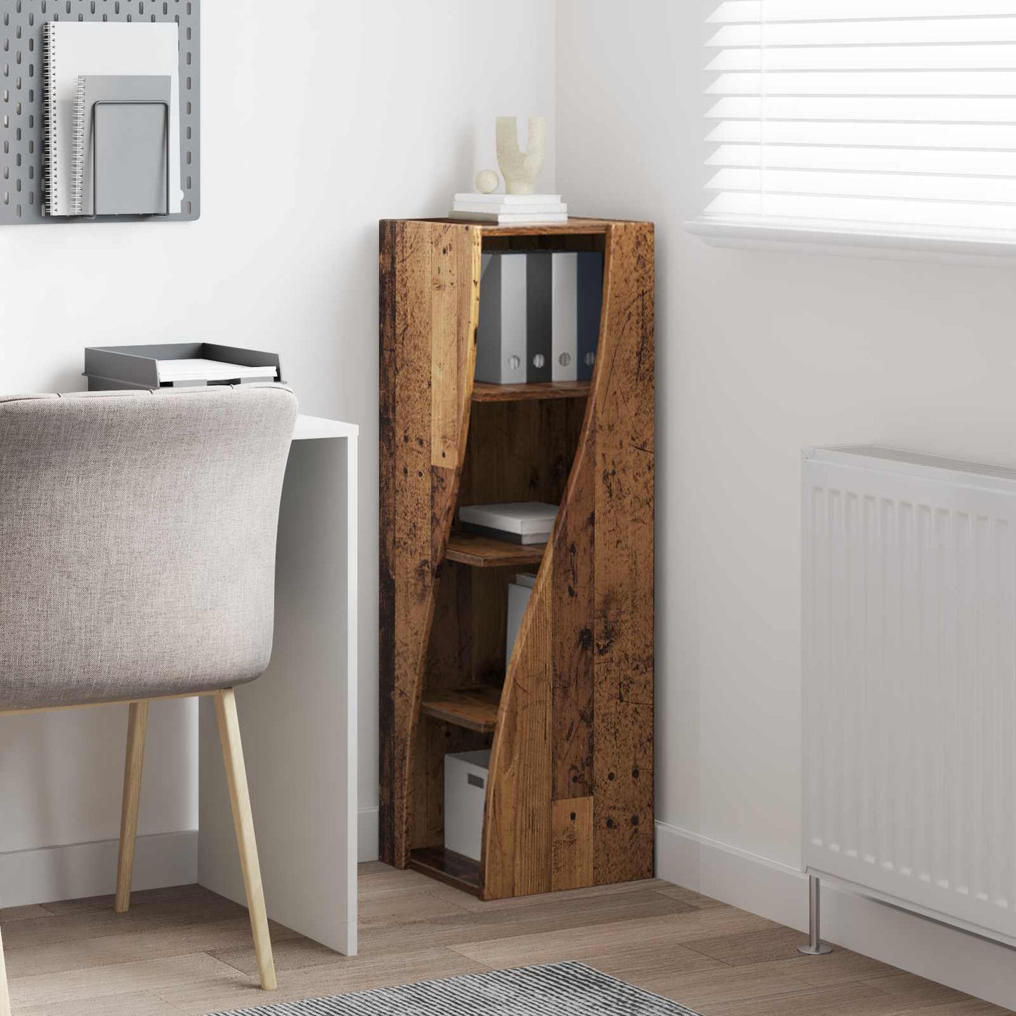 Mobile angolare 32x32x102cm Legno ingegnerizzato Legno vecchio | homemem39
