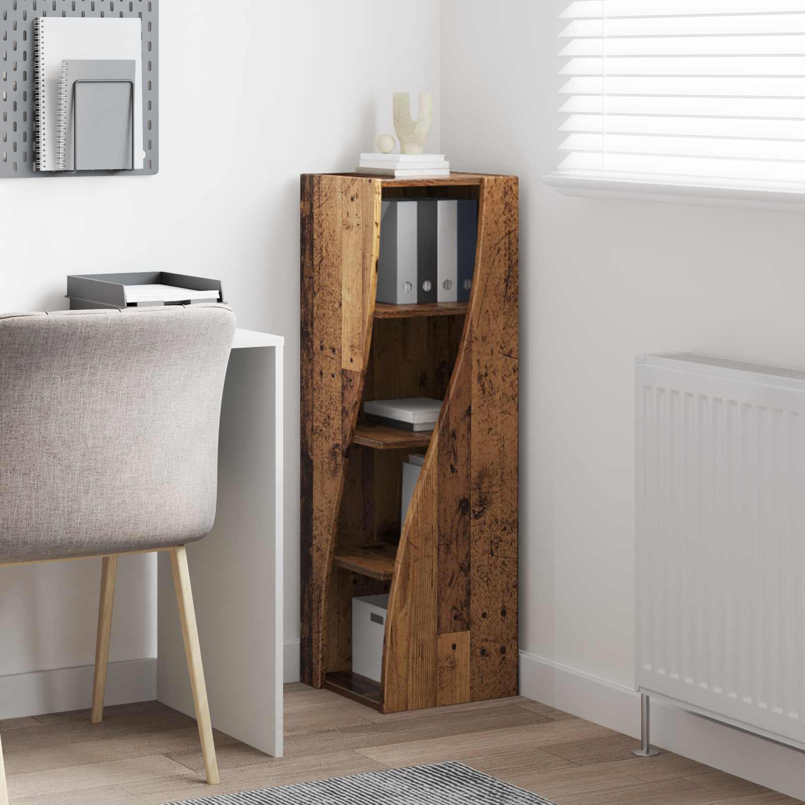 Mobile angolare 32x32x102cm Legno ingegnerizzato Legno vecchio | homemem39