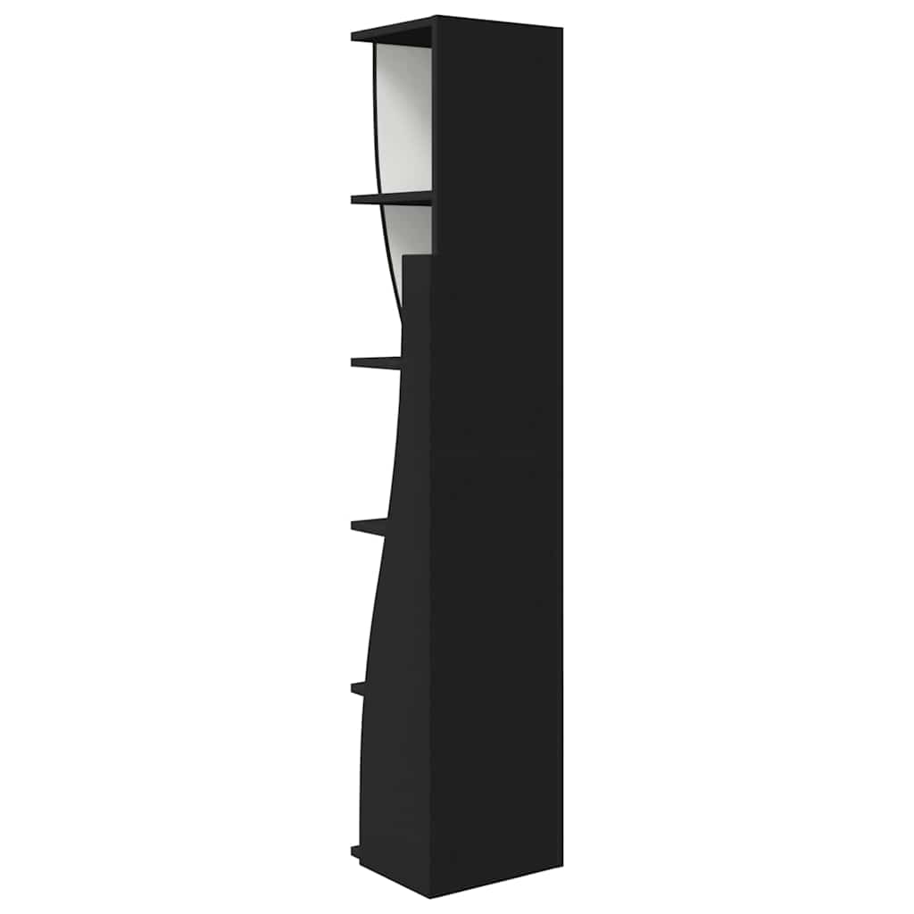 Mobile angolare Nero 27,5x27x140cm Legno multistrato | homemem39