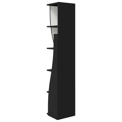 Mobile angolare Nero 27,5x27x140cm Legno multistrato | homemem39