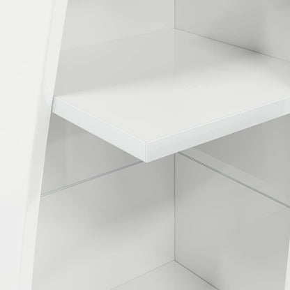 Mobile angolare Bianco Lucido 27,5x27x140cm Legno multistrato | homemem39