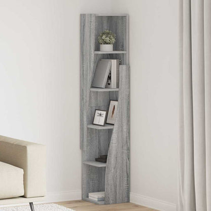Mobile angolare Grigio Sonoma 27,5x27x140cm Legno multistrato