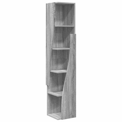 Mobile angolare Grigio Sonoma 27,5x27x140cm Legno multistrato | homemem39