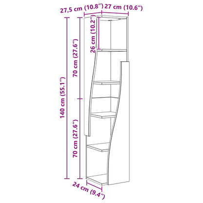 Mobile angolare 27,5x27x140cm Legno ingegnerizzato | homemem39