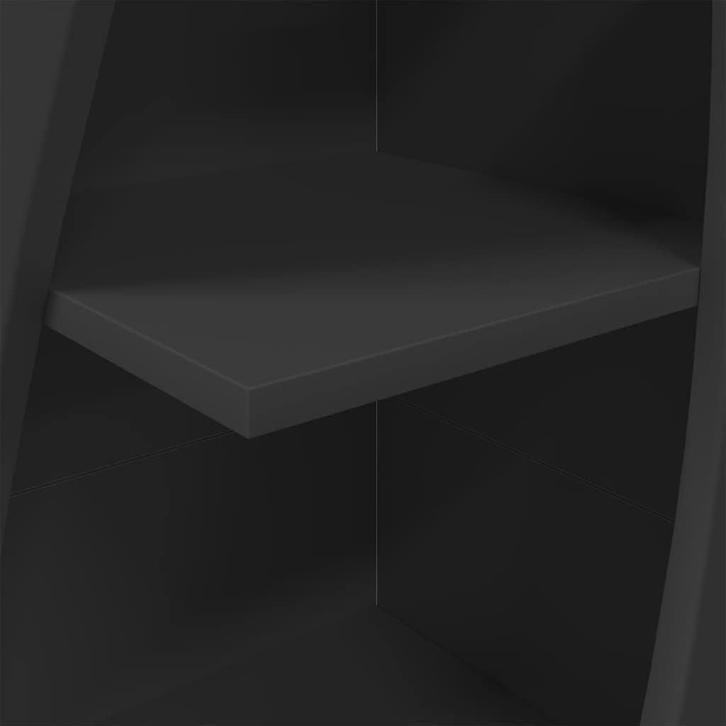 Mobile angolare Nero 32x32x140cm Legno multistrato | homemem39