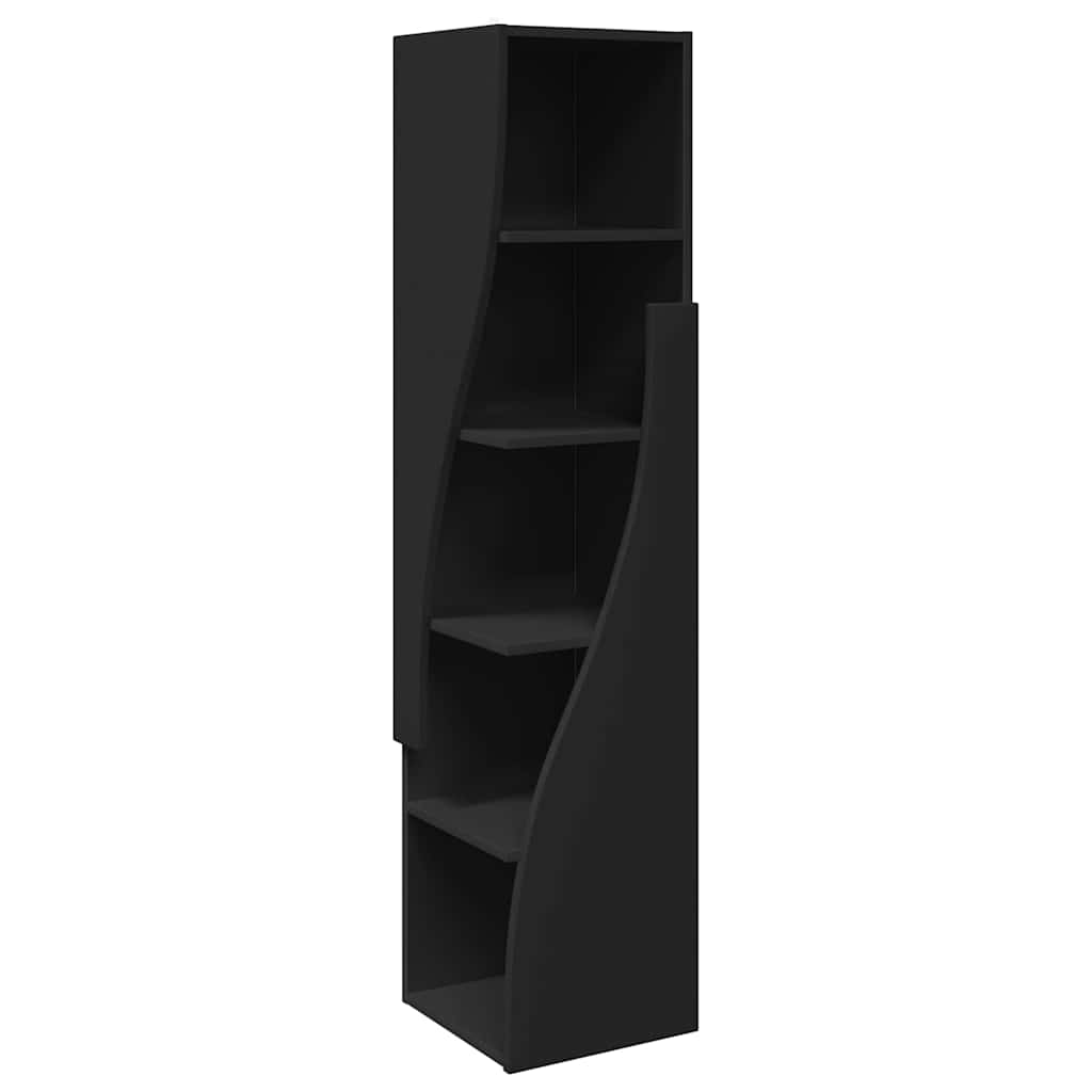 Mobile angolare Nero 32x32x140cm Legno multistrato | homemem39