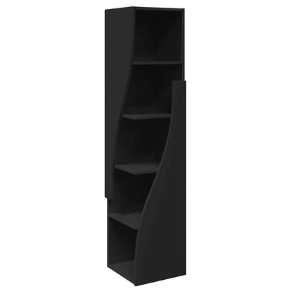 Mobile angolare Nero 32x32x140cm Legno multistrato | homemem39