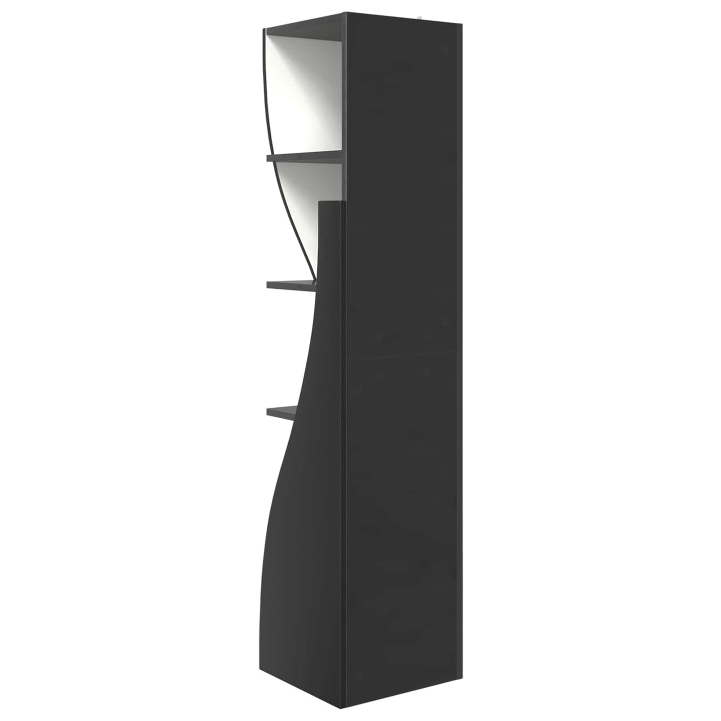 Mobile angolare 32x32x140cm Legno ingegnerizzato Nero | homemem39