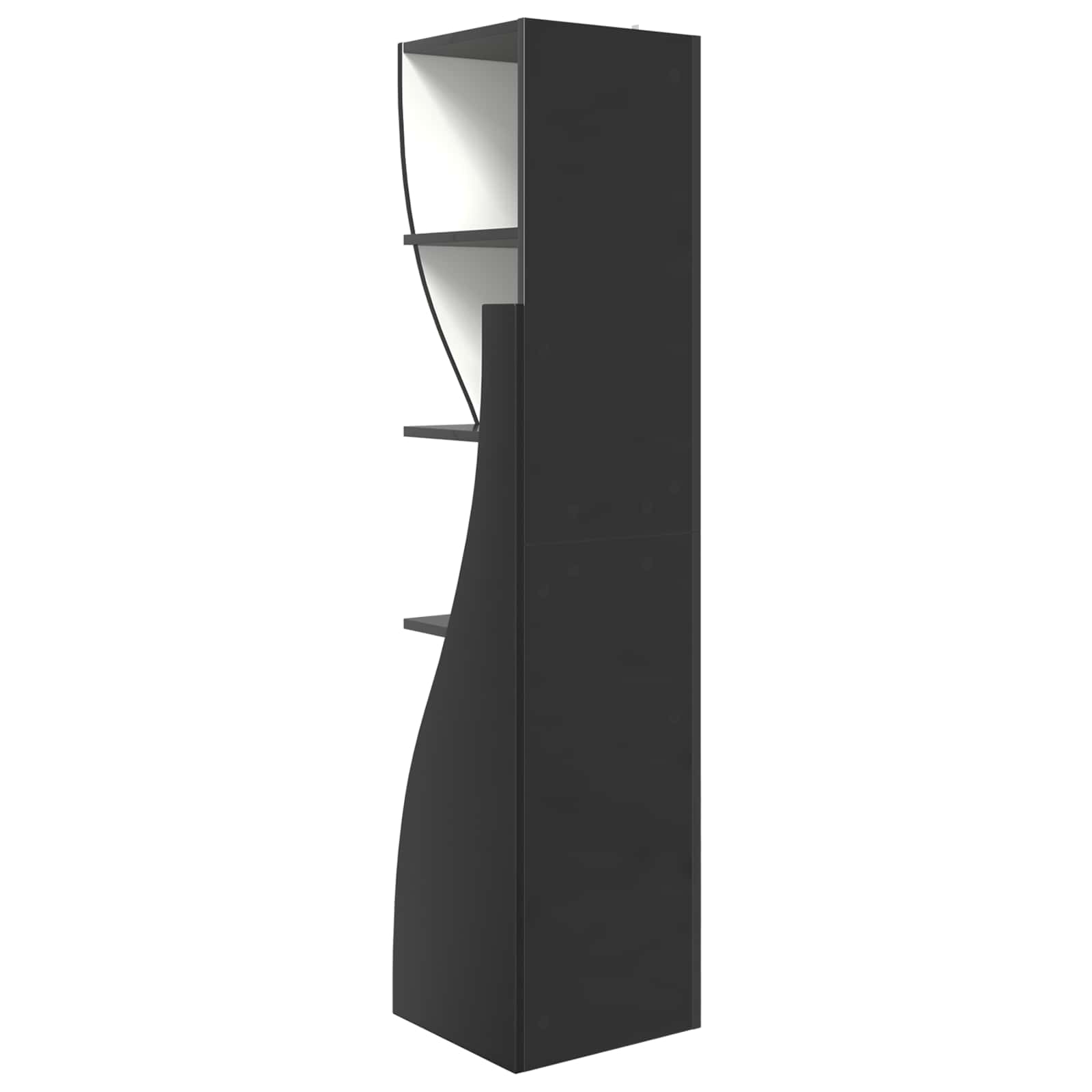 Mobile angolare 32x32x140cm Legno ingegnerizzato Nero | homemem39