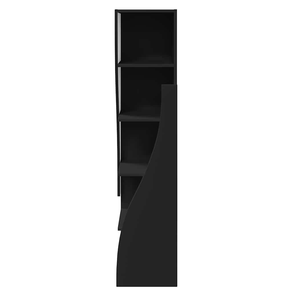 Mobile angolare Nero 32x32x140cm Legno multistrato | homemem39
