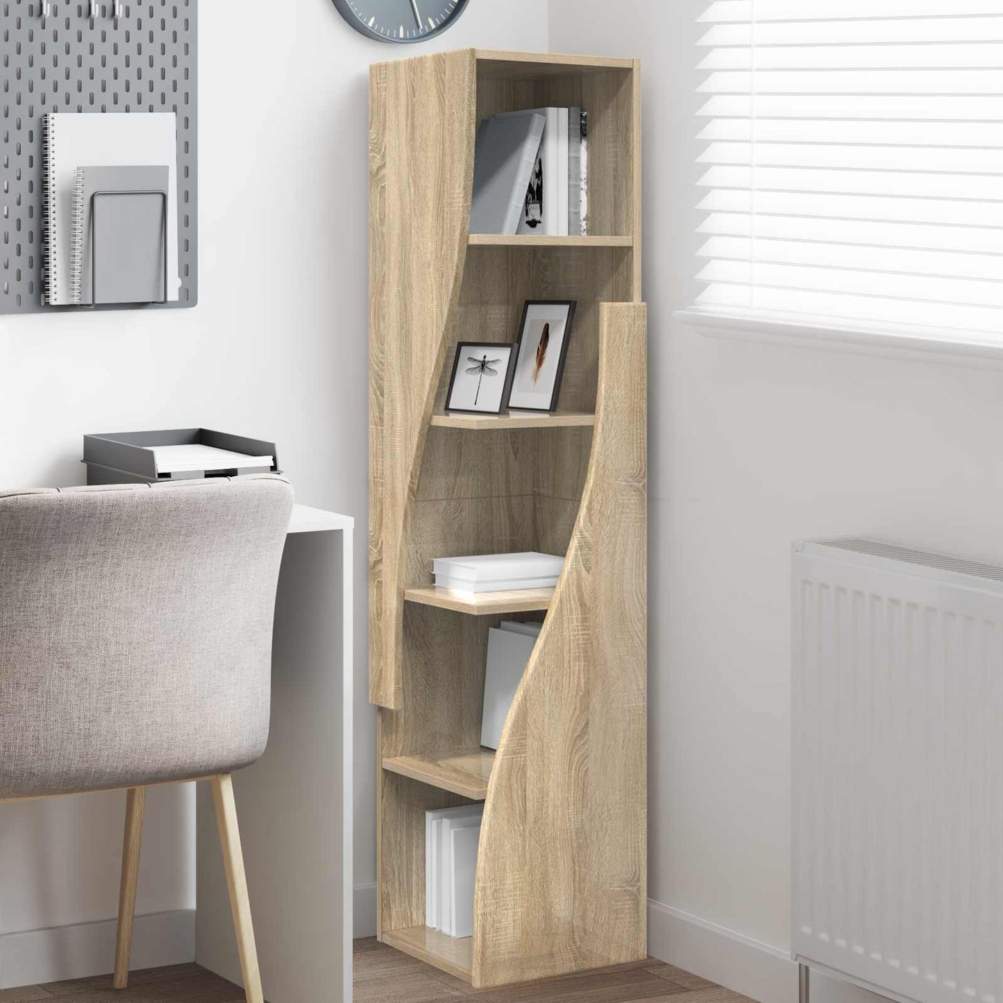 Mobile angolare 32x32x140cm Legno ingegnerizzato Rovere Sonoma | homemem39