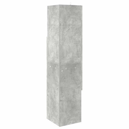 Mobile angolare Grigio cemento 32x32x140cm Legno multistrato | homemem39