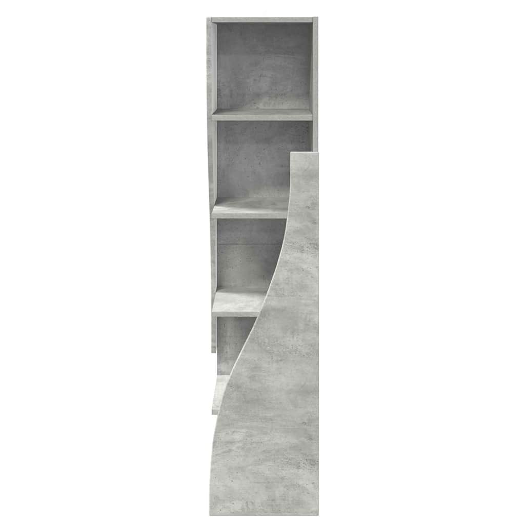 Mobile angolare Grigio cemento 32x32x140cm Legno multistrato | homemem39