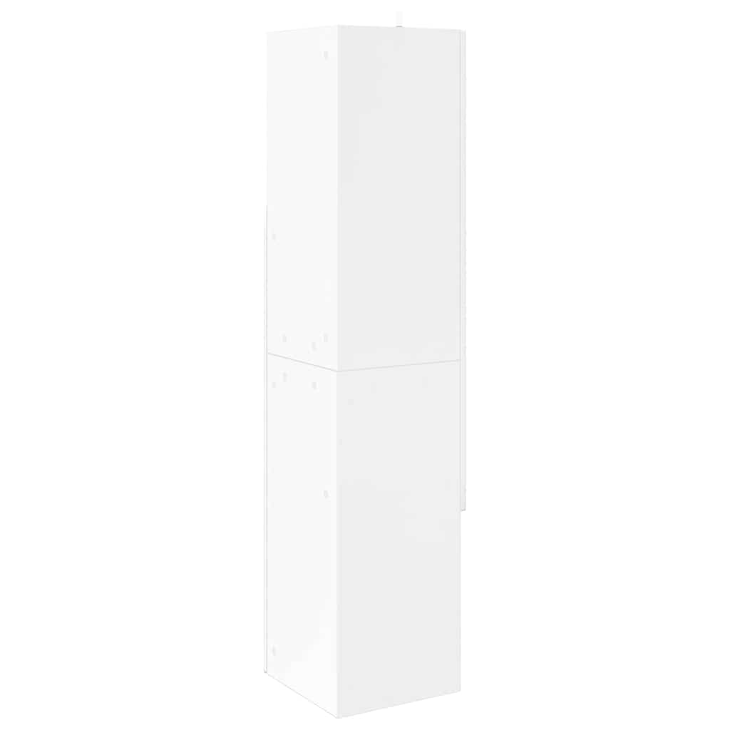 Mobile angolare Bianco Lucido 32x32x140cm Legno multistrato | homemem39