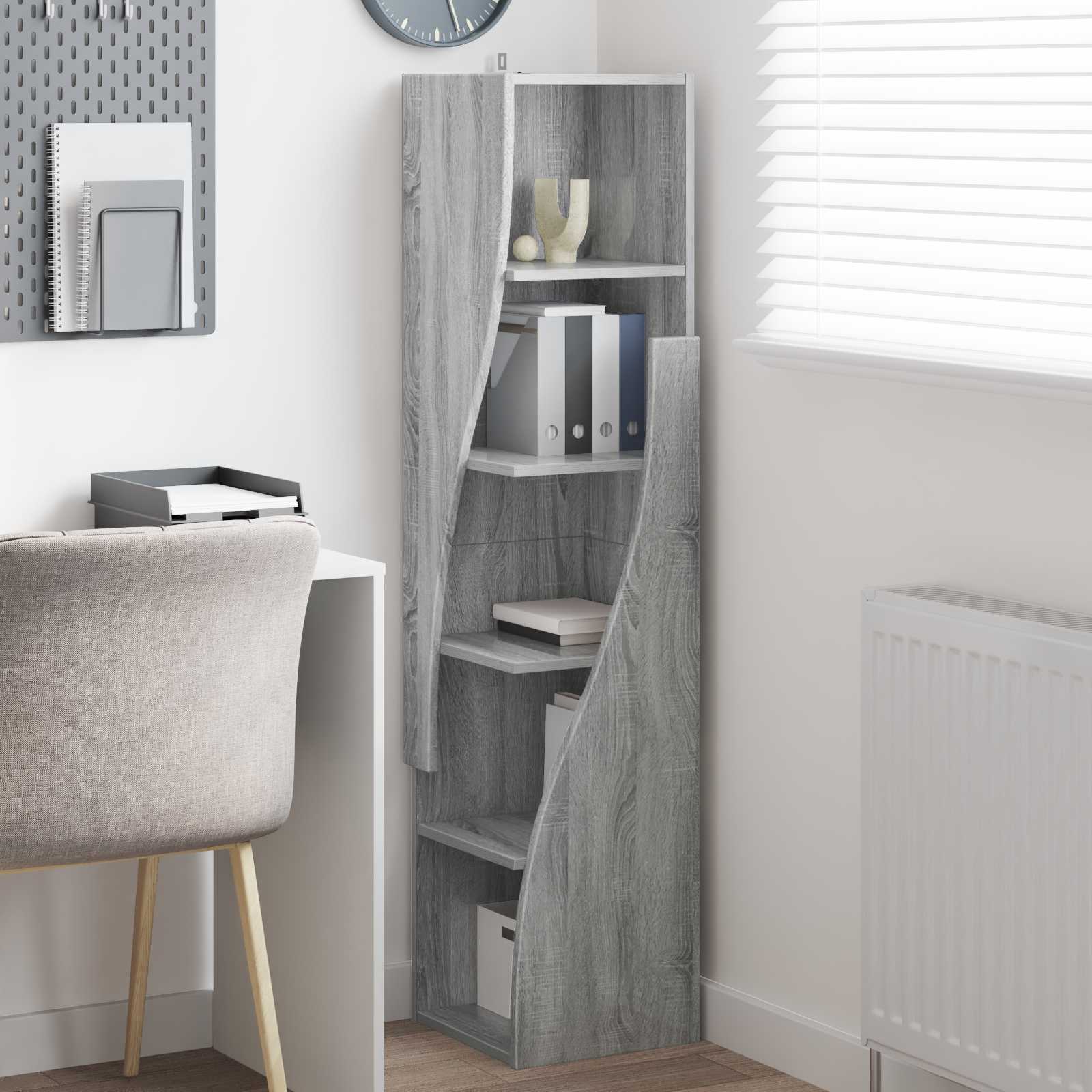Mobile angolare 32x32x140cm Legno ingegnerizzato Grigio Sonoma | homemem39