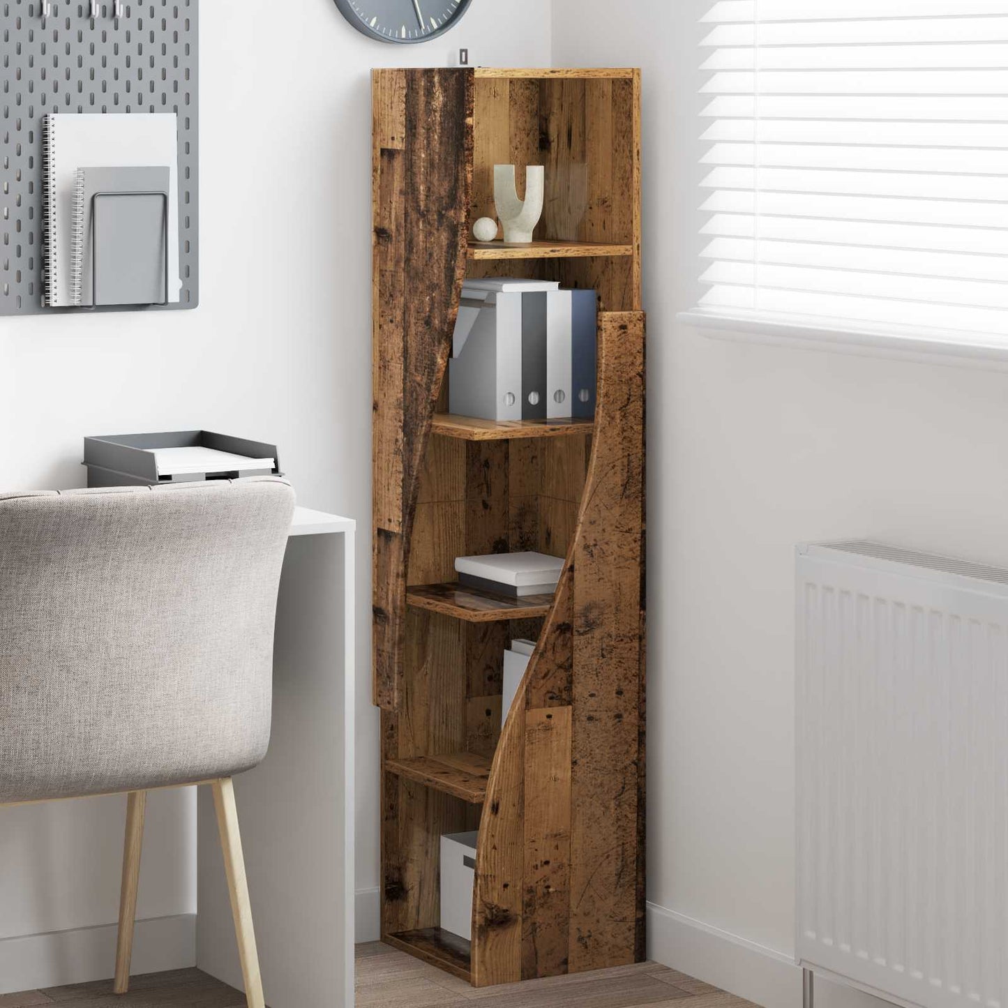 Mobile angolare 32x32x140cm Legno ingegnerizzato Legno vecchio
