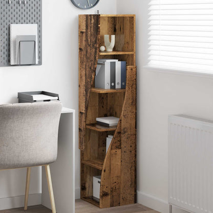 Mobile angolare 32x32x140cm Legno ingegnerizzato Legno vecchio