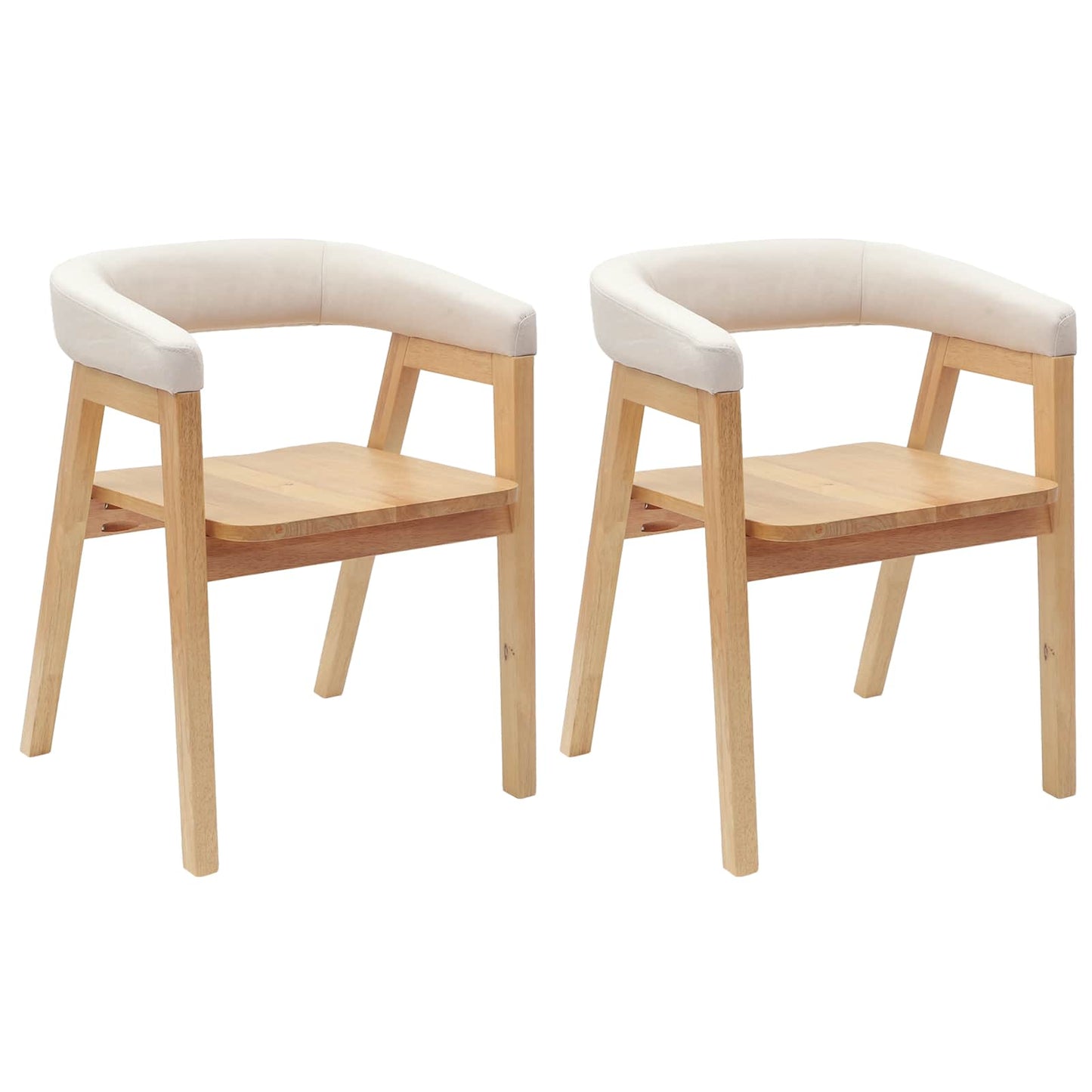 Sedie da pranzo 2 pcs Naturale 54 x 57 x 73 cm