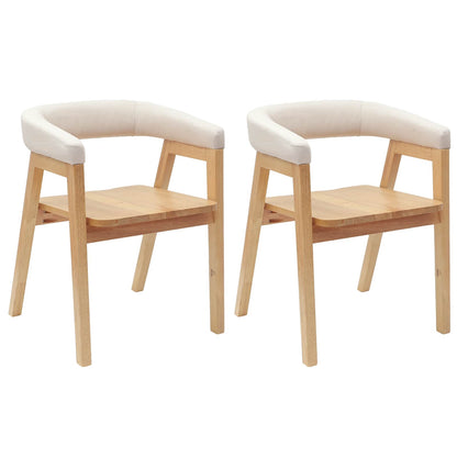 Sedie da pranzo 2 pcs Naturale 54 x 57 x 73 cm