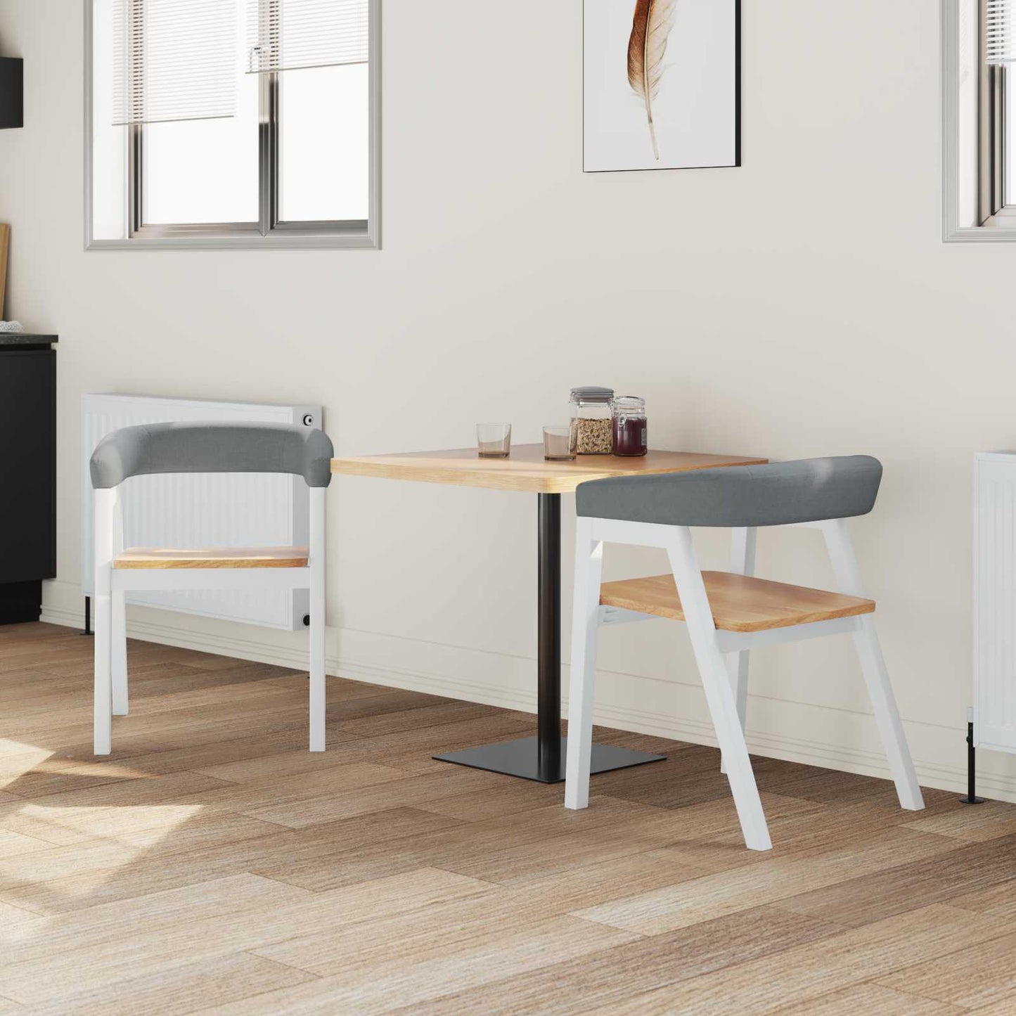 Sedie da pranzo 2 pcs Bianco 54 x 57 x 73 cm