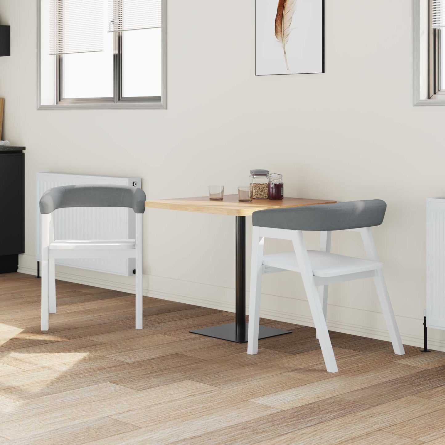 Sedie da pranzo 2 pcs Bianco 54 x 57 x 73 cm