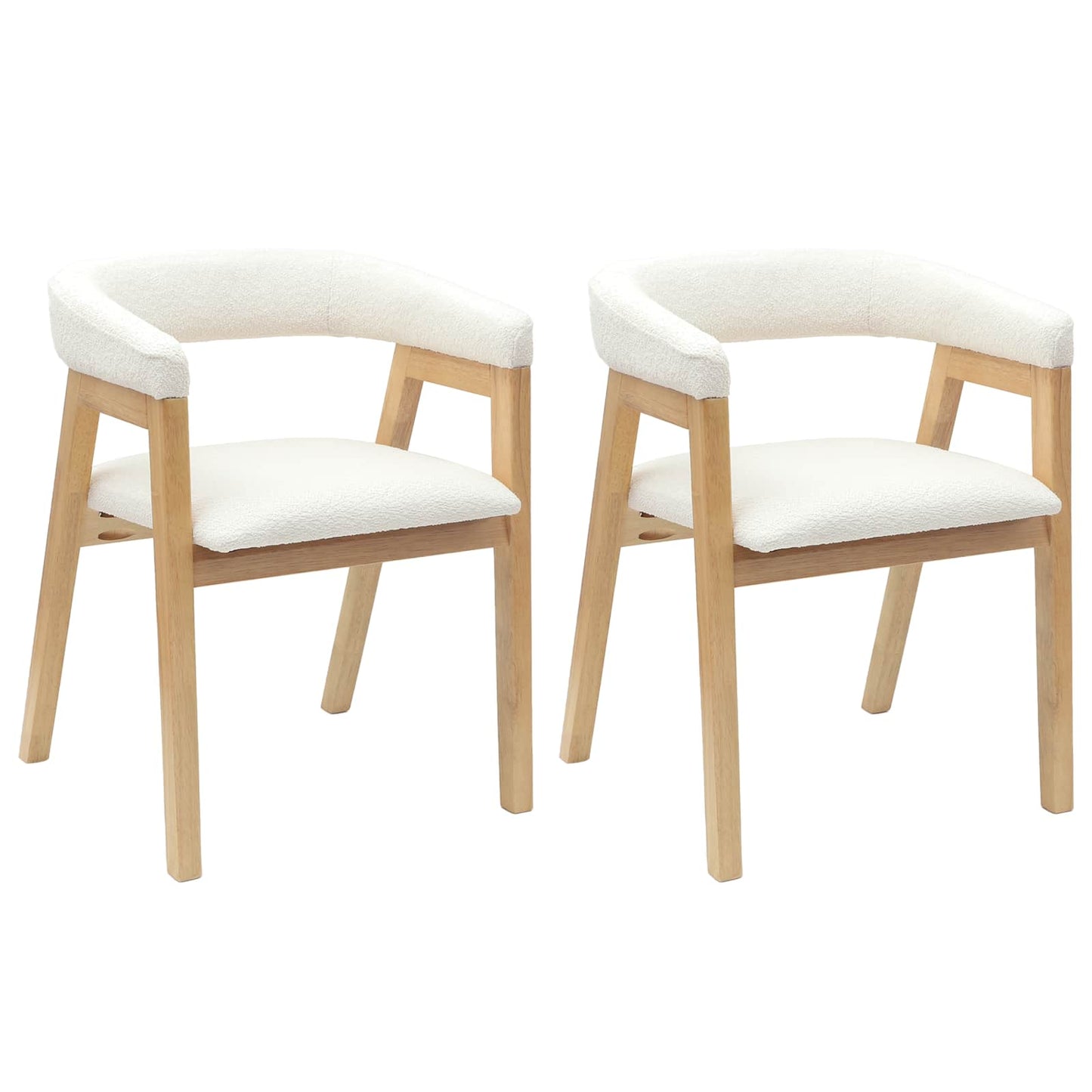 Sedie da pranzo 2 pcs Naturale 54 x 57 x 73 cm