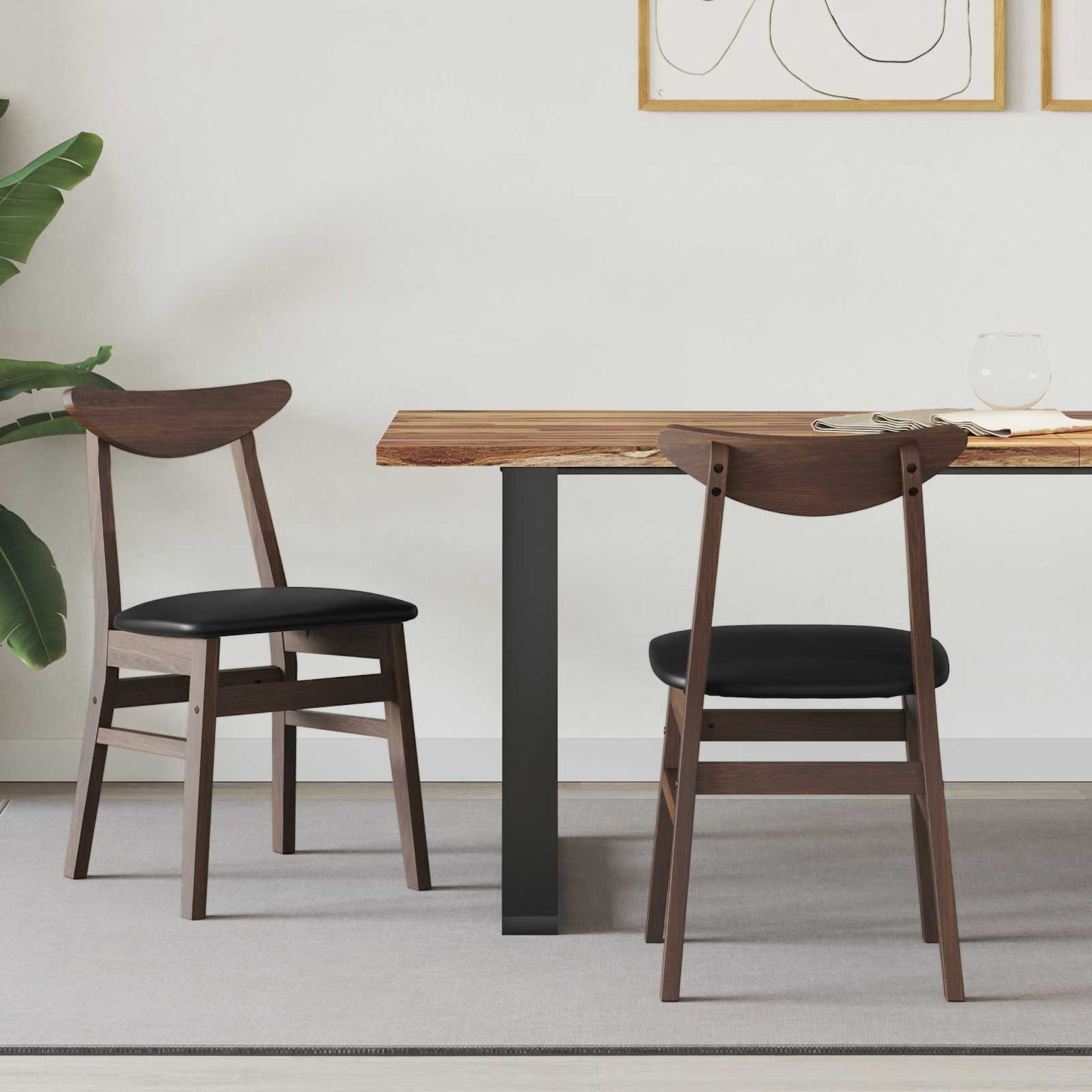 Sedie da pranzo 2 pcs Marrone Chiaro 42 x 47.5 x 81 cm