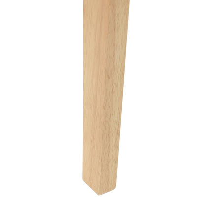 Sedie da pranzo 2 pz Legno di gomma solido Naturale