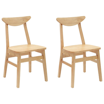 Sedie da pranzo 2 pcs Naturale 42 x 47.5 x 81 cm