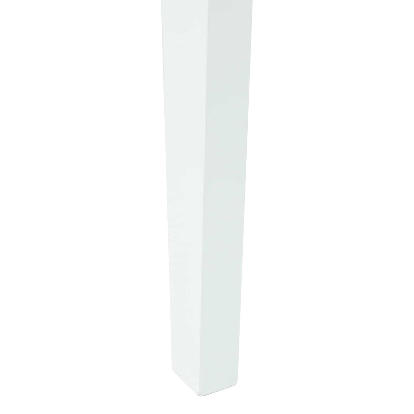 Sedie da pranzo 2 pz Legno di gomma solido Bianco
