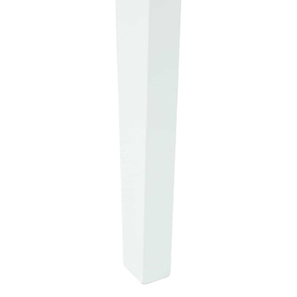 Sedie da pranzo 2 pz Legno di gomma solido Bianco