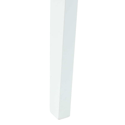 Sedie da pranzo 2 pz Legno di gomma solido Bianco