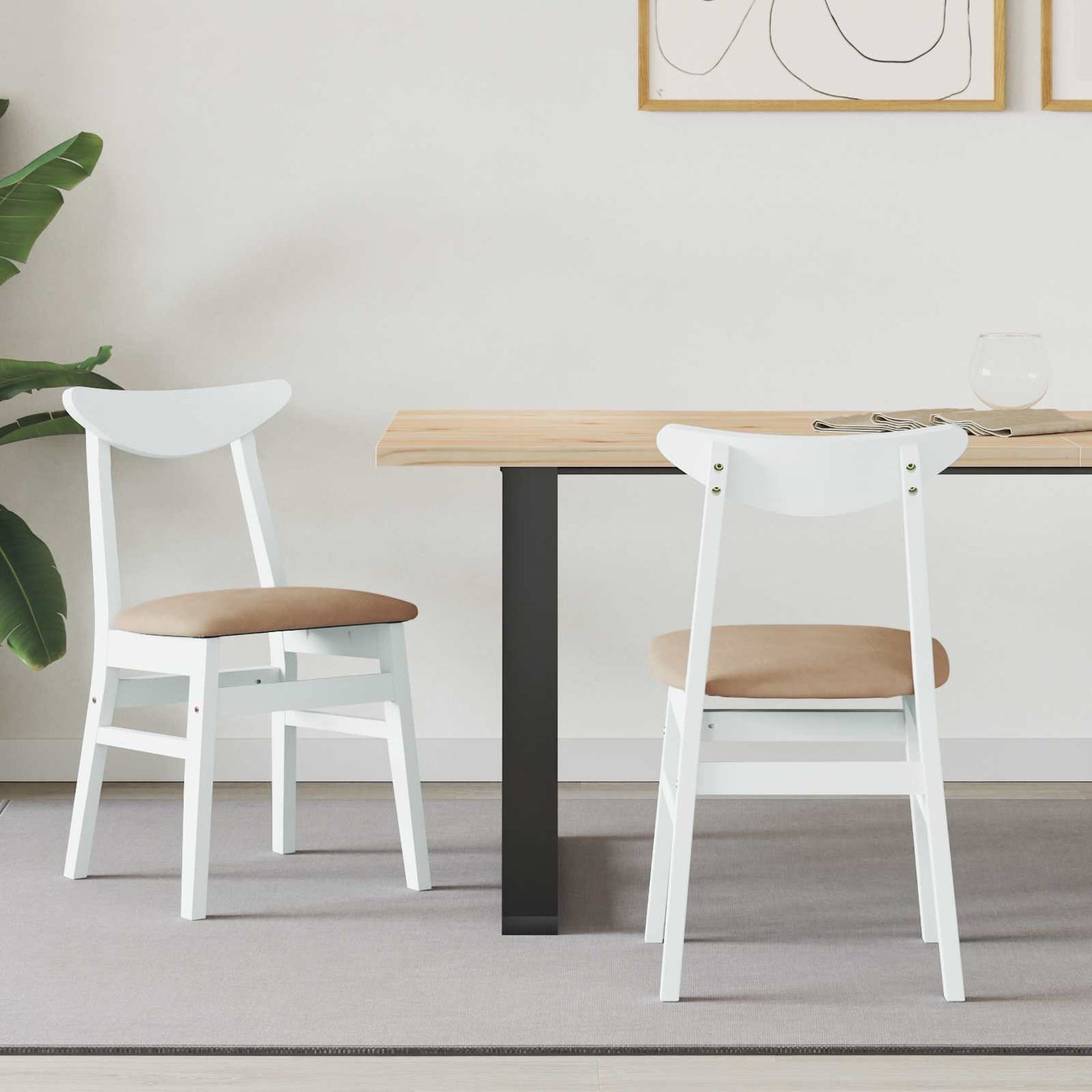 Sedie da pranzo 2 pcs Bianco 42 x 47.5 x 81 cm