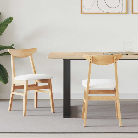 Sedie da pranzo 2 pcs Naturale 42 x 47.5 x 81 cm | homemem39