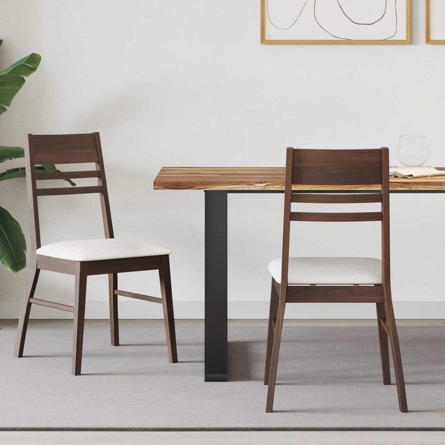 Sedie da pranzo 2 pcs Marrone Chiaro 43 x 54 x 89 cm