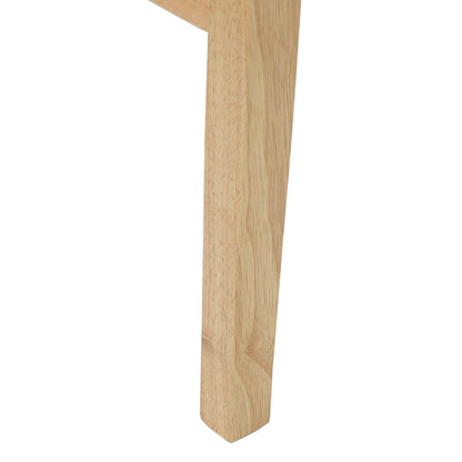 Sedie da pranzo 2 pz Legno di gomma solido Naturale